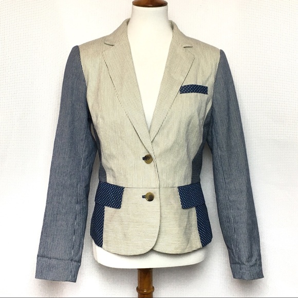 Boden Jackets & Blazers - Boden Blazer Jacket Striped Polka Dot Mix